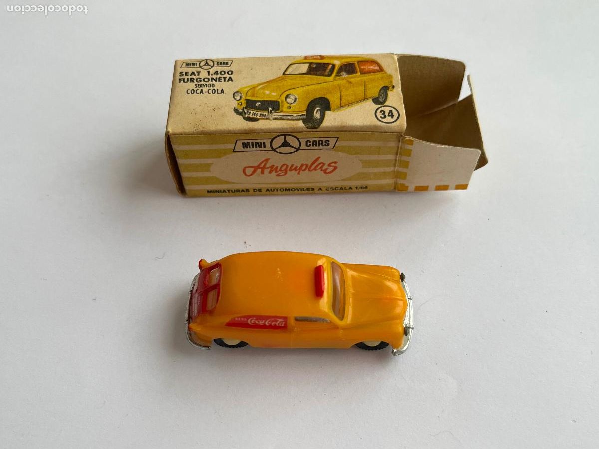 Coches a escala: ANGUPLAS MINICARS N&ordm;34 SEAT 1400 FURGONETA COCA-COLA