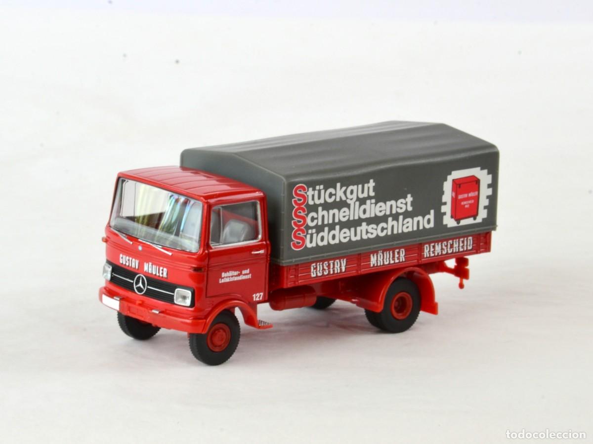 Coches a escala: Brekina Escala 1:87 H0 Mercedes Benz LP608 Gustav M&auml;uler Impecable con Caja