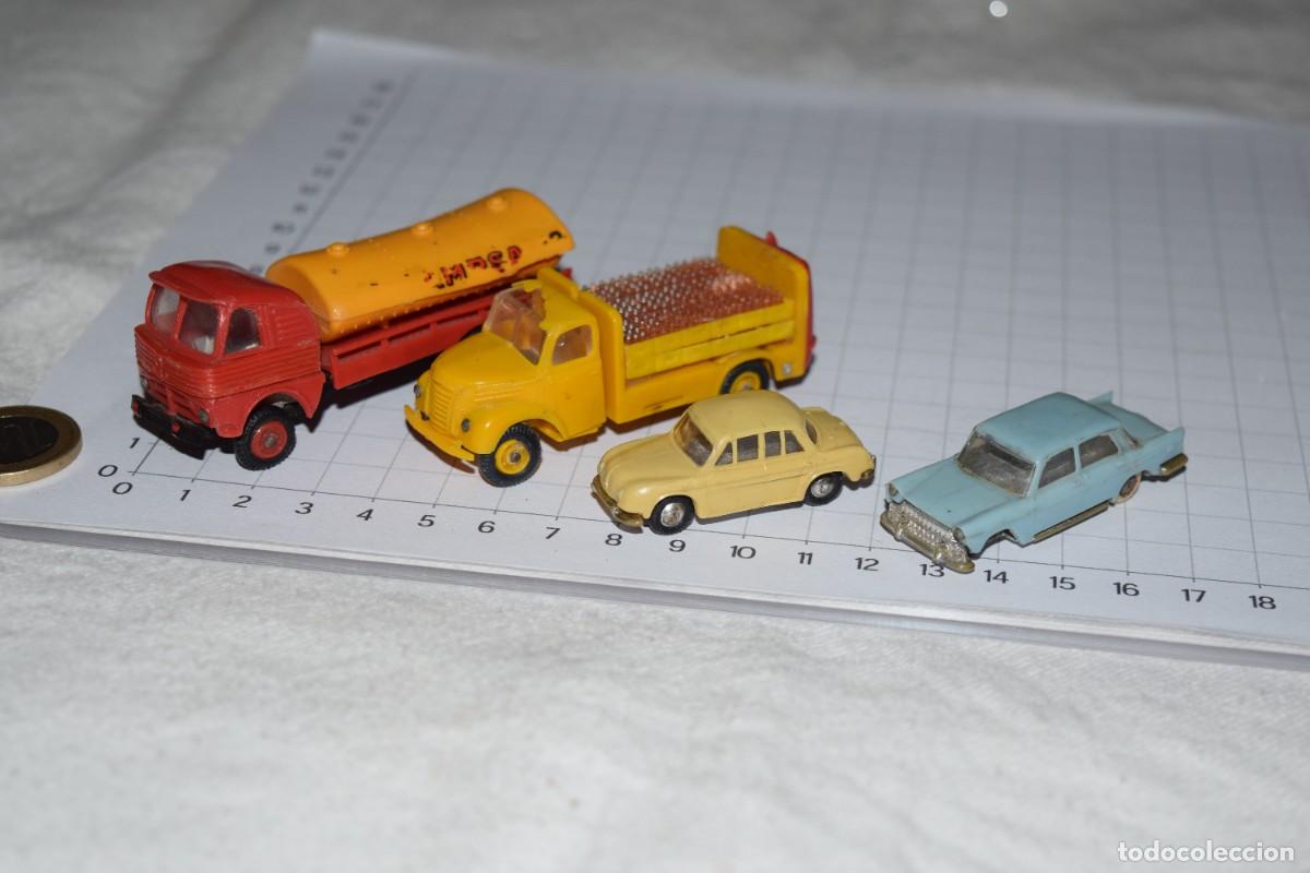 Coches a escala: Lote ANGUPLAS / MINI CARS - 4 VEH&Iacute;CULOS / PIEZAS VARIADOS - MUY ANTIGUOS - &iexcl;MIRA FOTOS Y DETALLES!