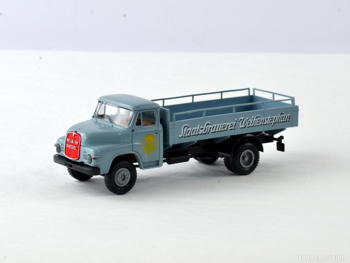 Coches a escala: Brekina Escala 1:87 H0 Cami&oacute;n MAN 635 Weihenstephan Impecable con Caja