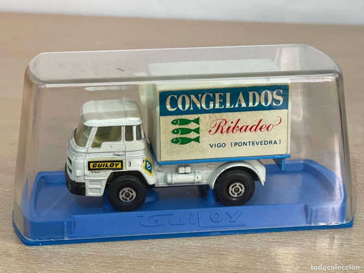Coches a escala: 154- Guiloy Cami&oacute;n BARREIROS 42/38 T Blanco Congelados Ribadeo Vigo Made in Spain die-cast 1/66