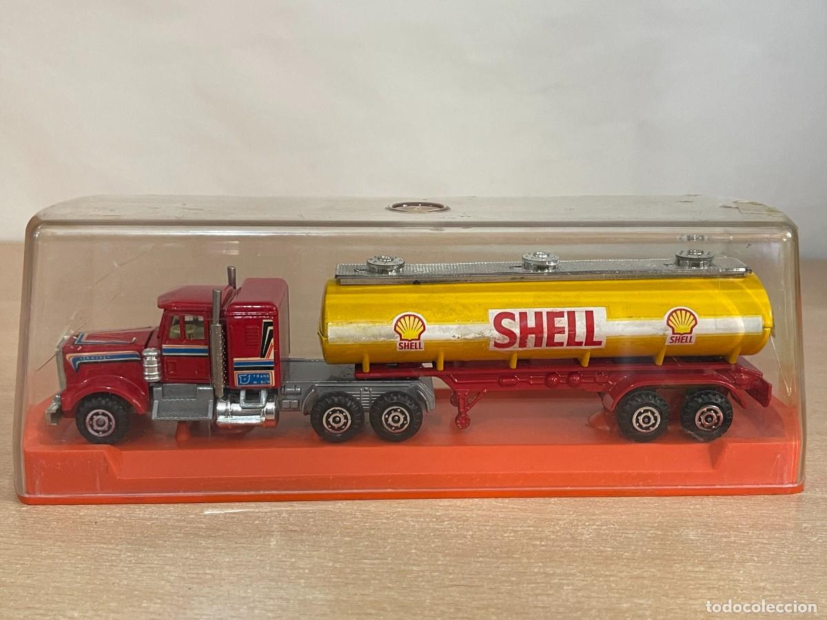 Coches a escala: 159- Guiloy Cami&oacute;n KENWORTH Cisterna SHELL rojo Made in Spain die-cast truck 1/66 a&ntilde;os 70