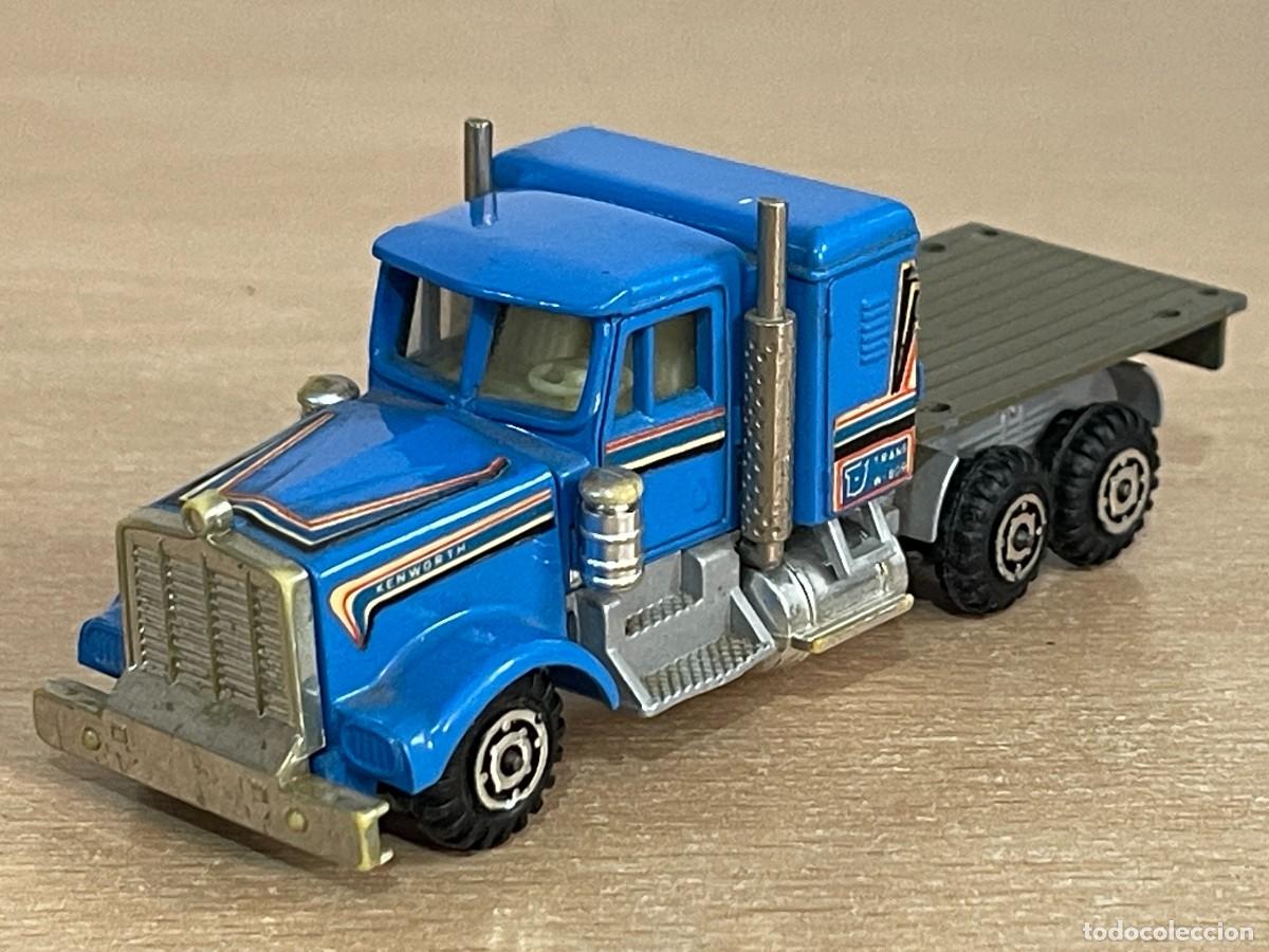 Coches a escala: 164- Guiloy Cami&oacute;n KENWORTH azul sin remolque Made in Spain die-cast metal truck 1/66 a&ntilde;os 70