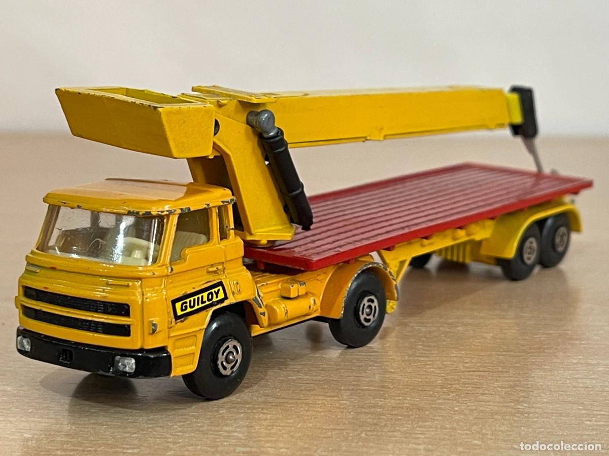 Coches a escala: 166- Guiloy Cami&oacute;n Trailer BARREIROS 42/38 T Gr&uacute;a Hidr&aacute;ulica Made in Spain die-cast truck 1/66 70's