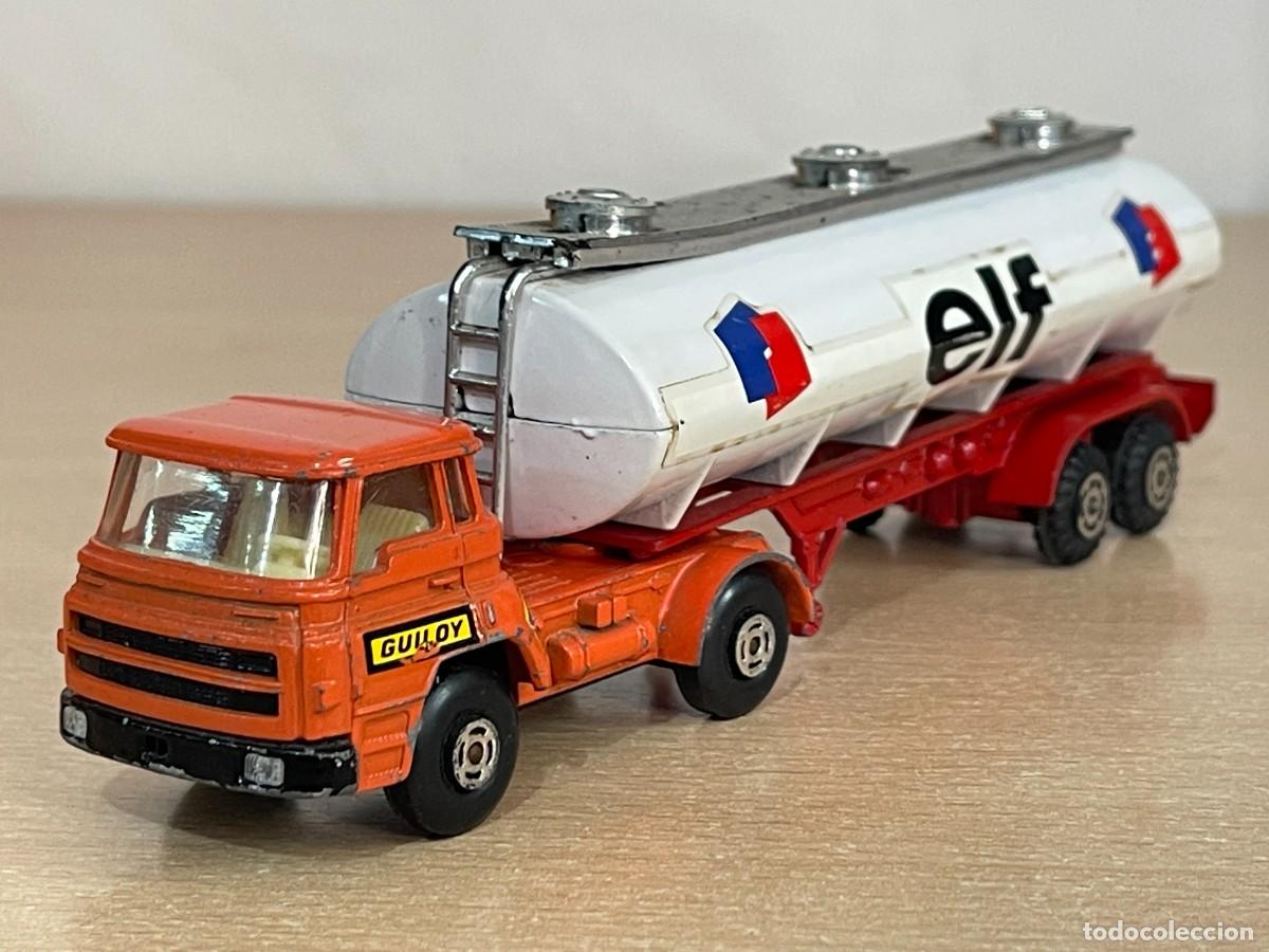 Coches a escala: 167- Guiloy Cami&oacute;n BARREIROS 42/38 T Cisterna ELF naranja Made in Spain die-cast truck 1/66 a&ntilde;os 70