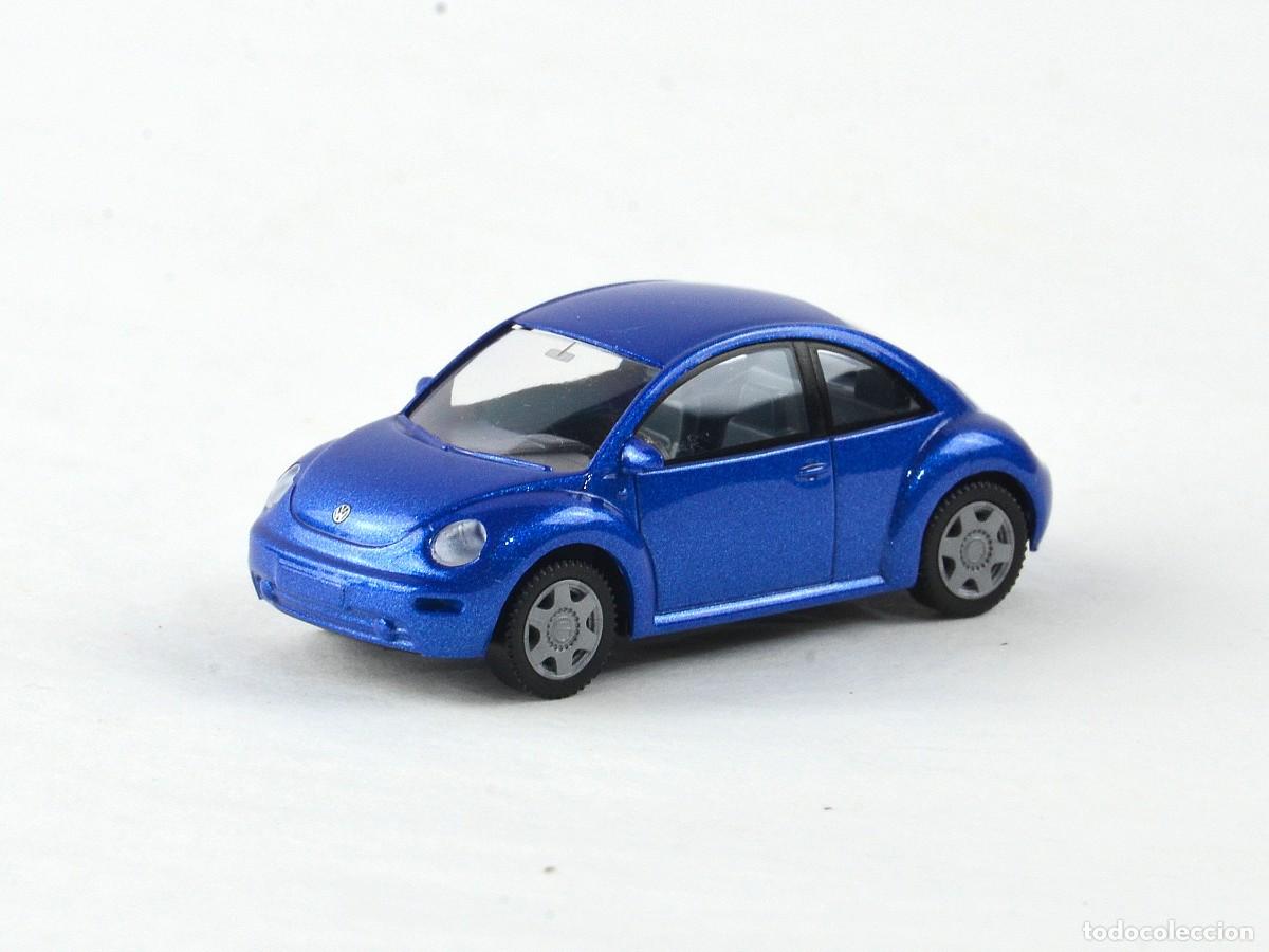 Coches a escala: Wiking Escala H0 1:87 Volkswagen New Beetle Azul Metalizado Impecable con Caja