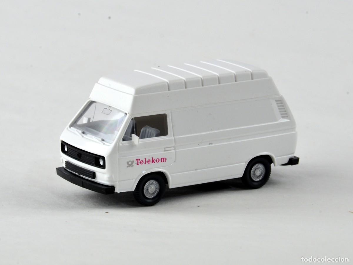 Coches a escala: Wiking Escala 1:87 H0 Volkswagen T3 Techo Alto Telekom Impecable con Caja