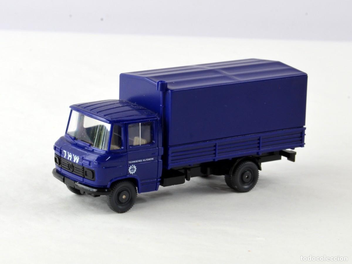 Coches a escala: Wiking Escala 1:87 H0 Mercedes Benz L408 Protecci&oacute;n Civil THW
