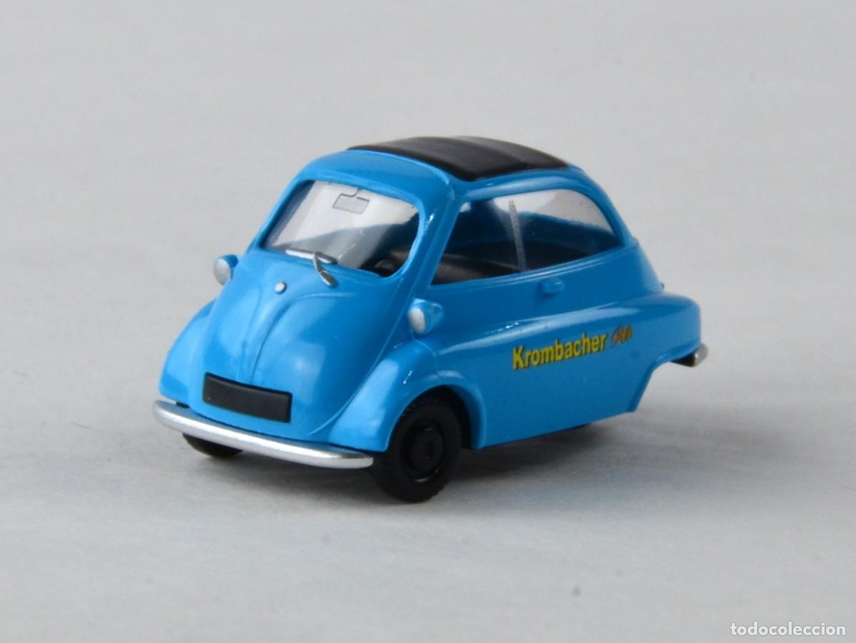 Carros em escala: Wiking Escala 1:87 H0 BMW Isetta Krombacher Intermodellbau 2005 Impecable con Caja