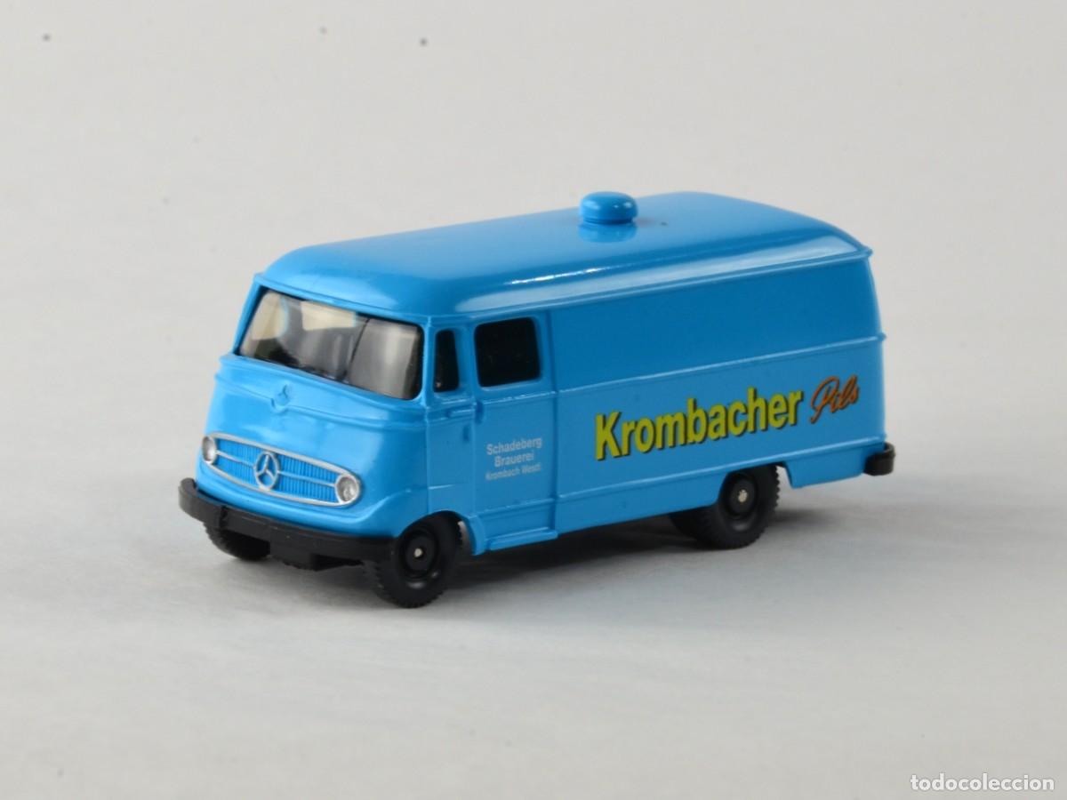 Coches a escala: Wiking Escala 1:87 H0 Mercedes Benz L319 Krombacher Inter Modellbau 2004 Impecable con Caja