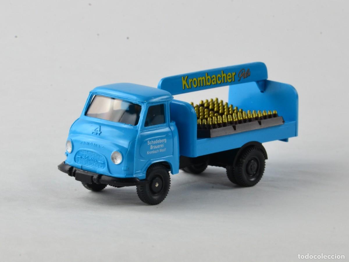 Coches a escala: Wiking Escala 1:87 H0 Hanomag Kurier Krombacher Impecable con Caja