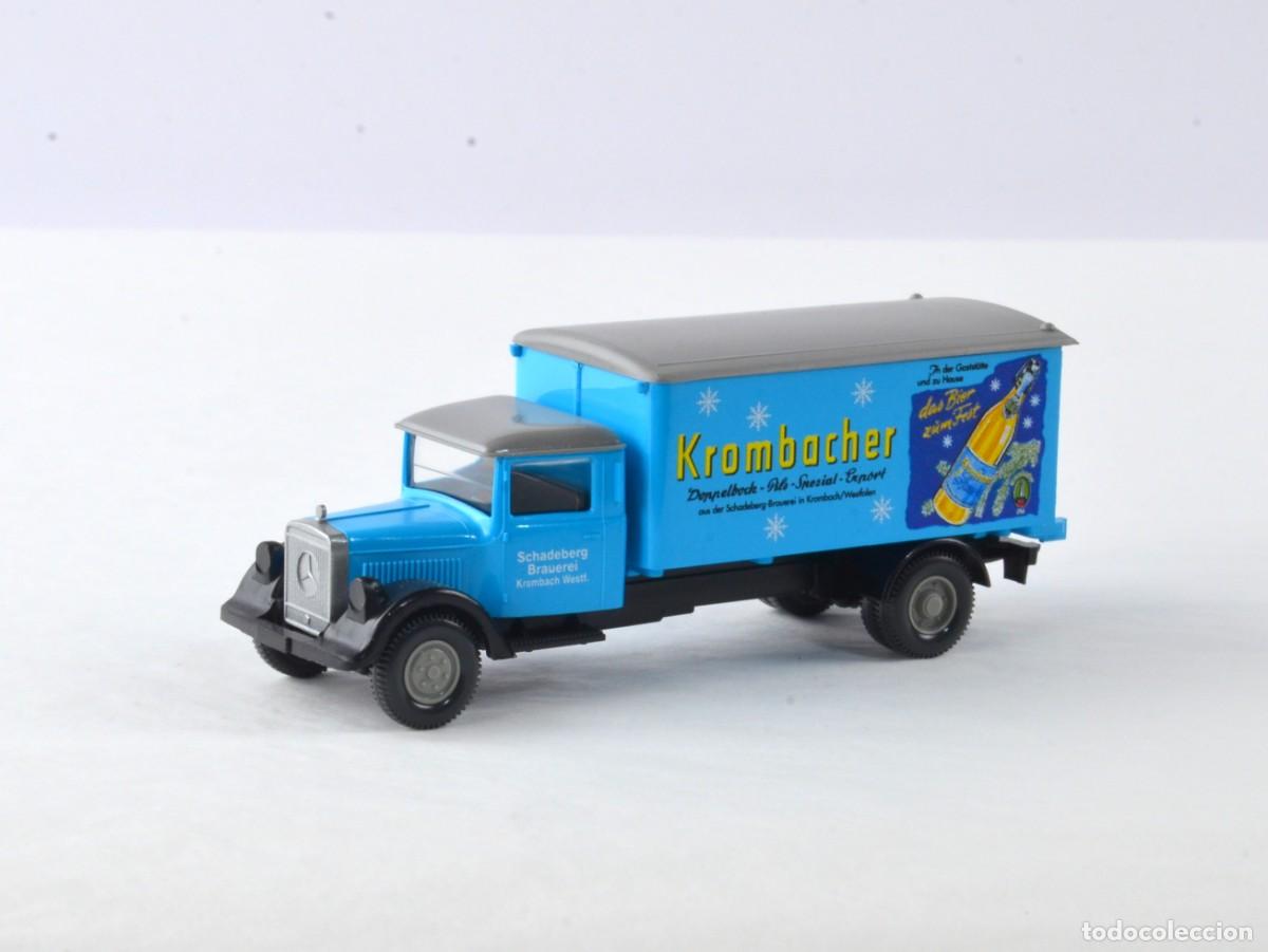 Coches a escala: Wiking Escala 1:87 H0 Mercedes Benz L2500 Krombacher Impecable con Caja