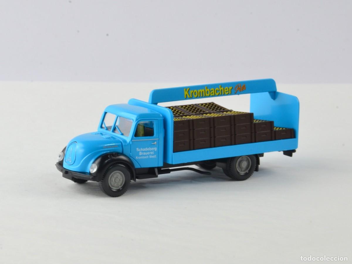 Coches a escala: Wiking Escala 1:87 H0 Magirus Deutz Mercur Krombacher Impecable con Caja