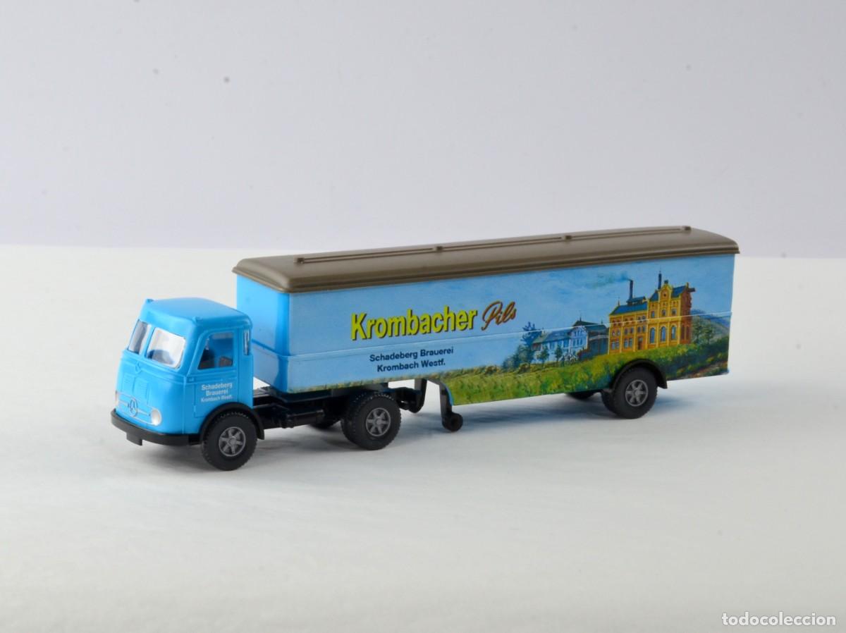 Coches a escala: Wiking Escala 1:87 H0 Mercedes Benz LP321 Articulado Krombacher Impecable con Caja