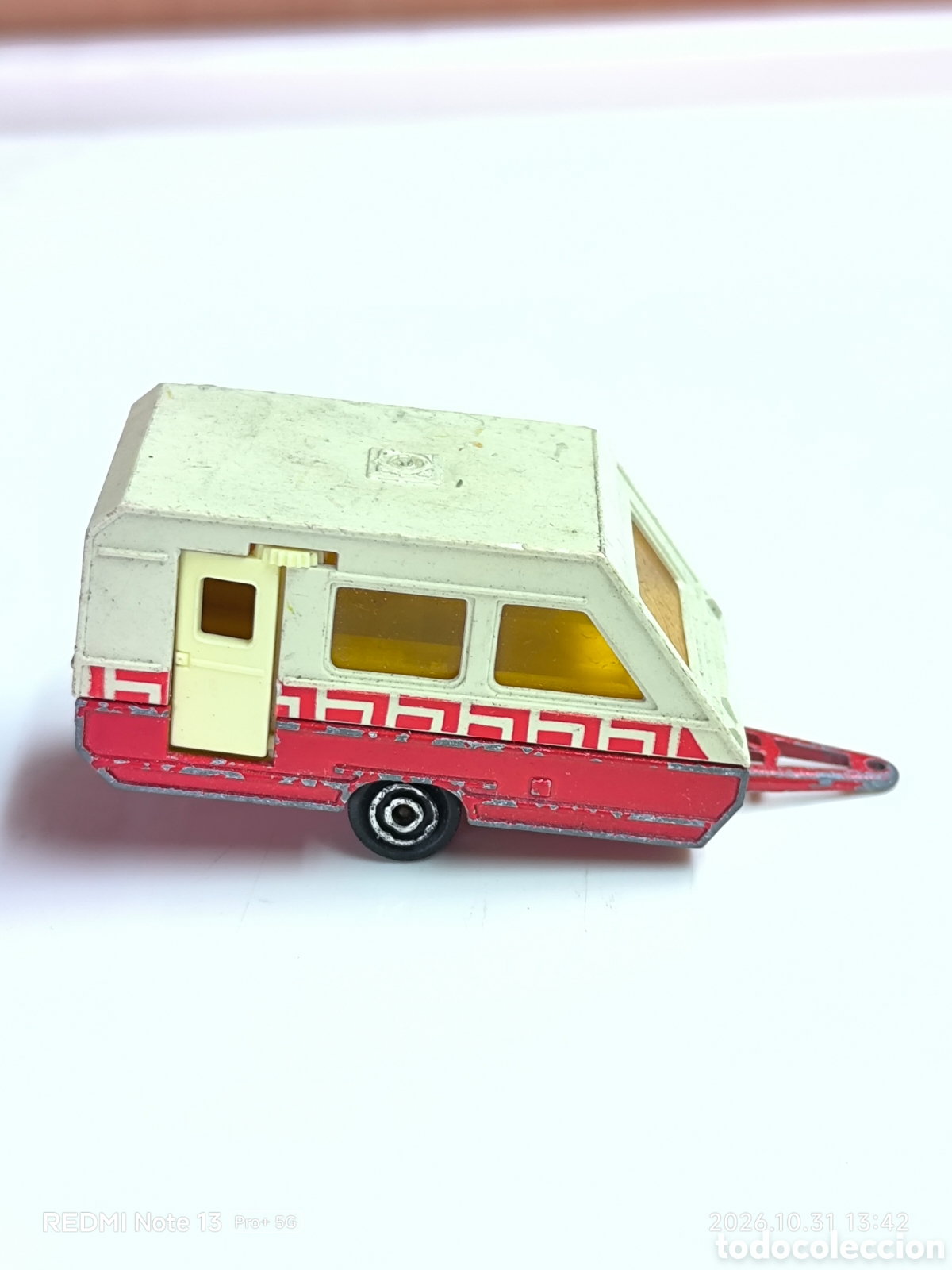 Coches a escala: Vintage MAJORETTE CARAVANE CAMPER TRAILER Diecast No. 325 France 1:70