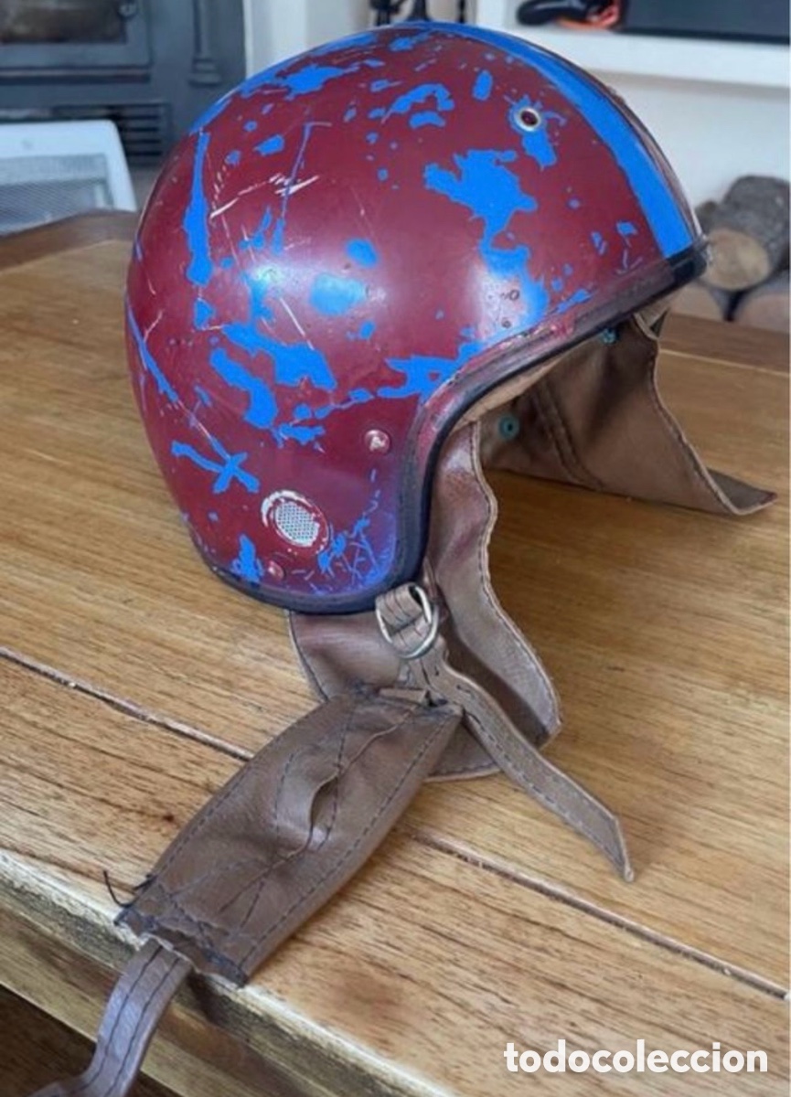 Cars: Aut&eacute;ntico Casco Moto Vintage Original A&ntilde;os 60-70