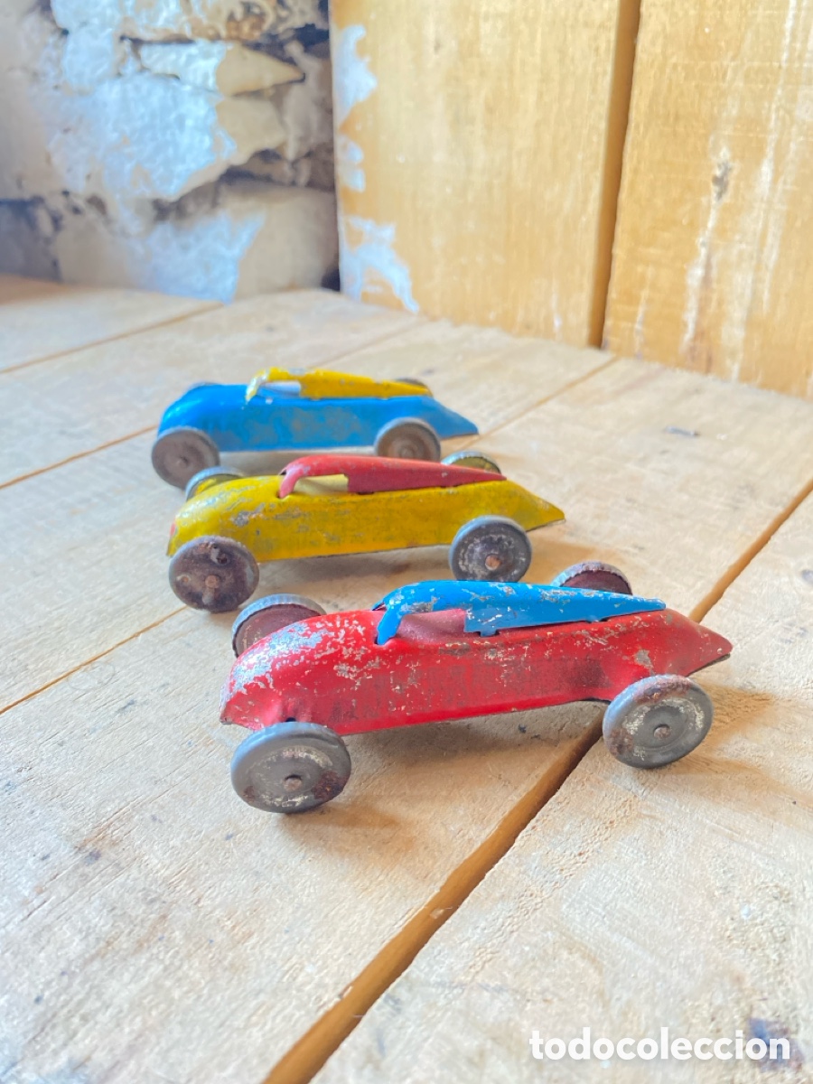 Coches: Tres coches vibtage de hojalata - Foto 1