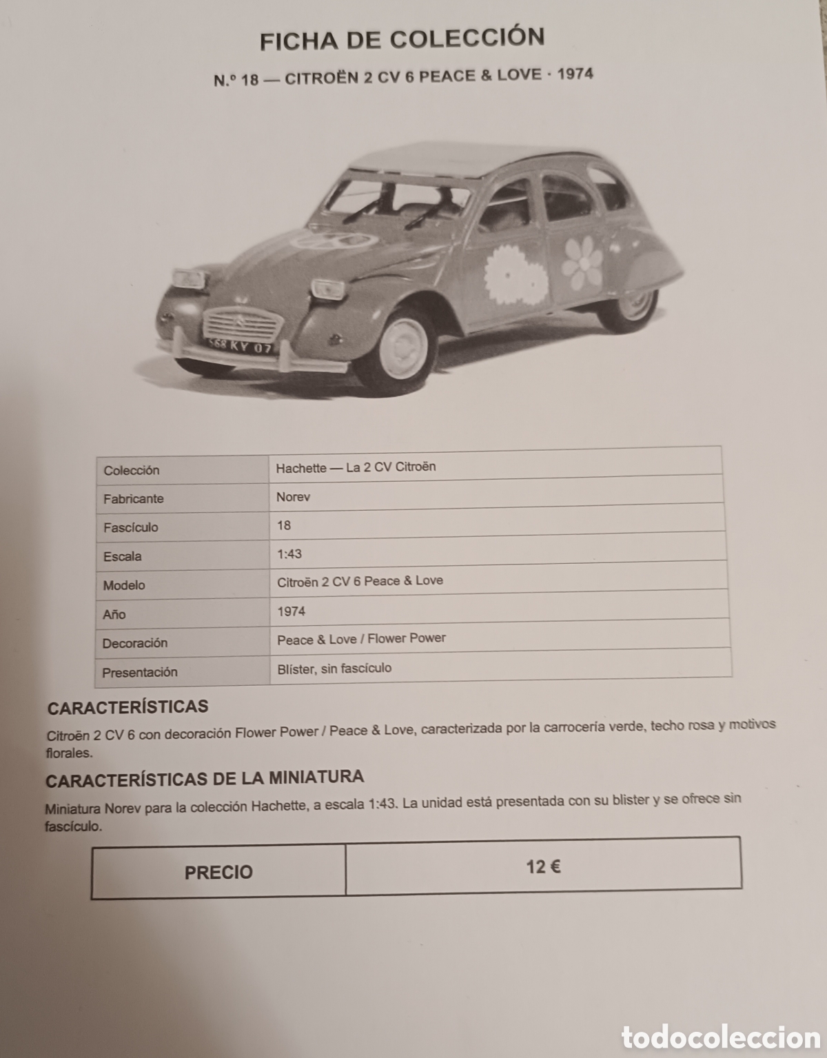 Coches: Citro&euml;n 2Cv 6 Peace y LOVE 1974 - Foto 3