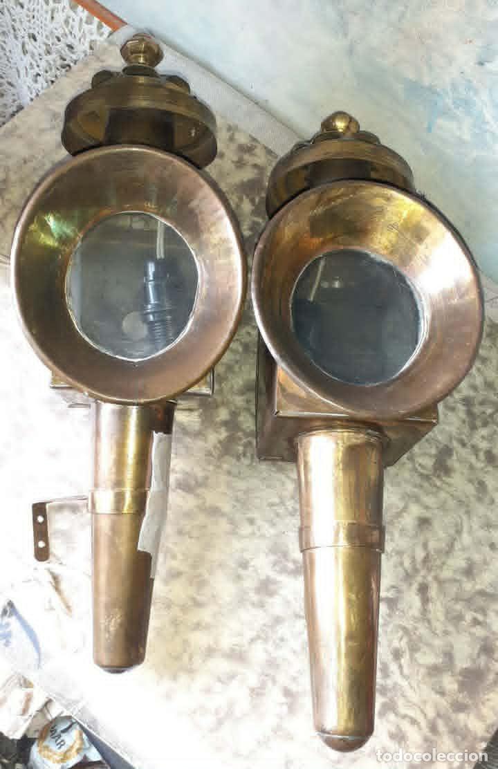 Coches: 2 lanternas antiguas de caruaje o coche - Foto 5
