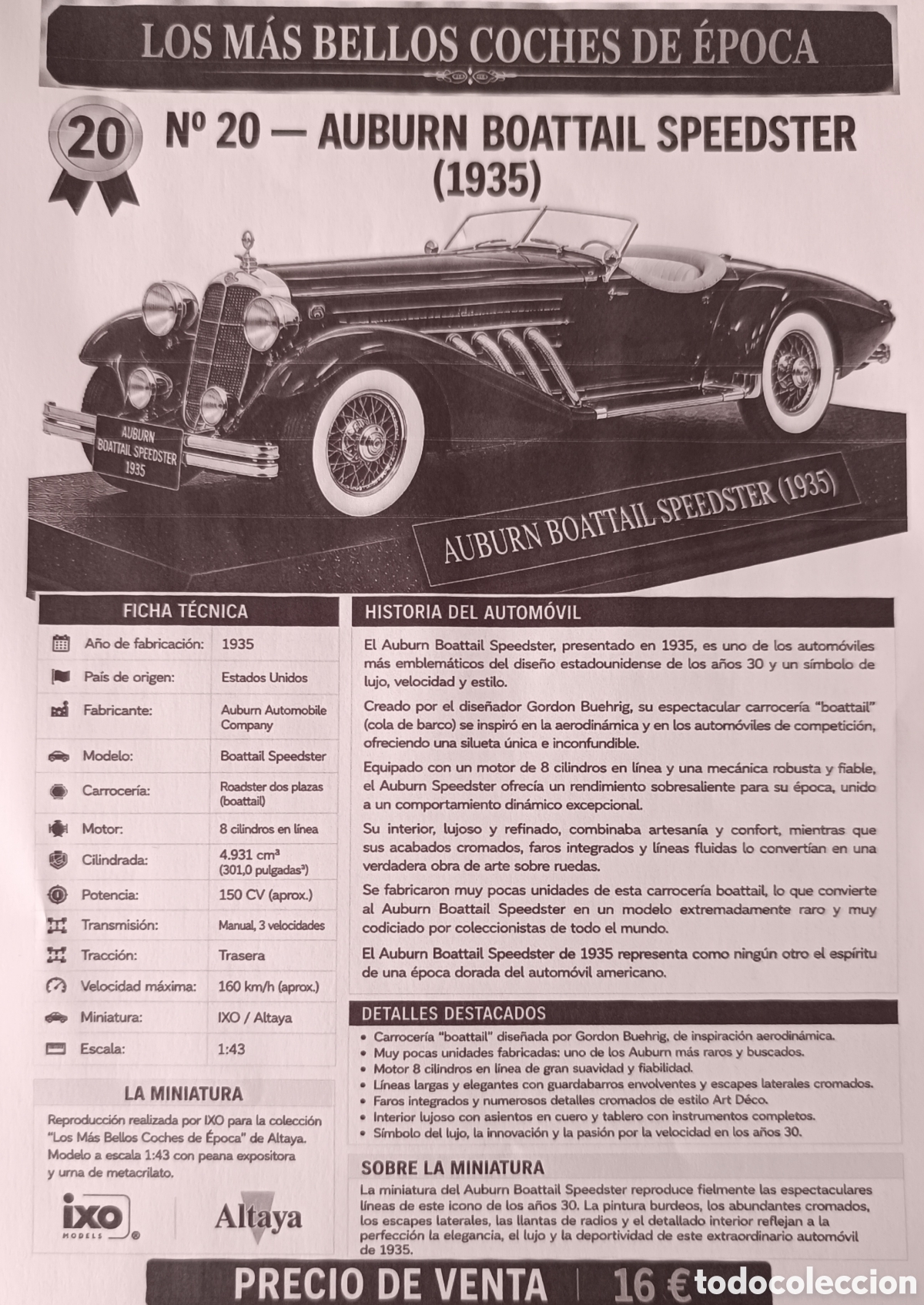 Coches: Aurburn Speedster de (1935). Coche de &eacute;poca - Foto 6