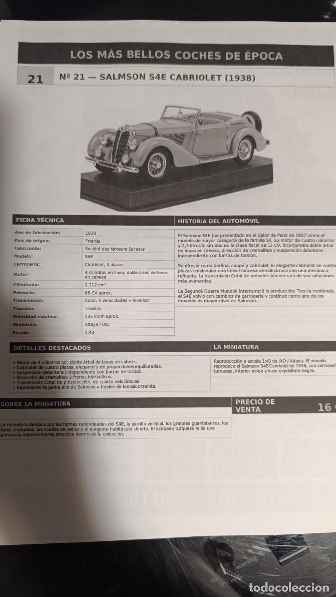 Coches: SALMSON S4E CABRIOLET (1938) - Foto 2