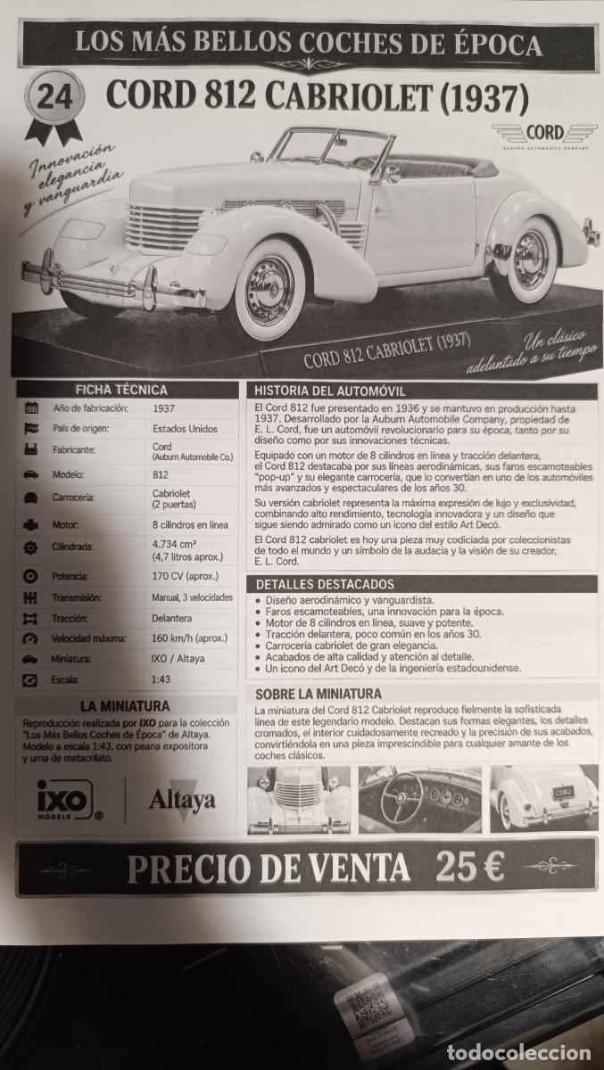 Coches: CORD 812 CABRIOLET (1937) MUY RARO - Foto 2