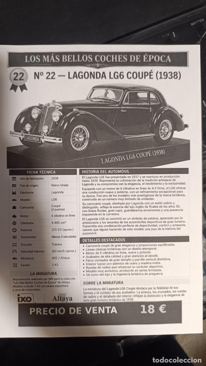 Coches: LAGONDA LG6 COUPE (1938) - Foto 4