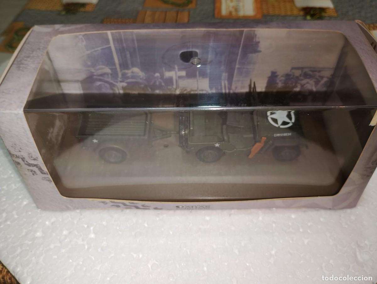 Coches: Jeep Willys MB y remolque 2.&ordf; Divisi&oacute;n Blindada francesa &ndash; Atlas 1:43 con caja