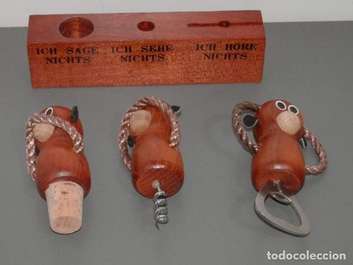 Abrebotellas y sacacorchos de colecci&oacute;n: SET BAR - LAS 3 LEYES  DE LA SABEDORIA - Foto 3