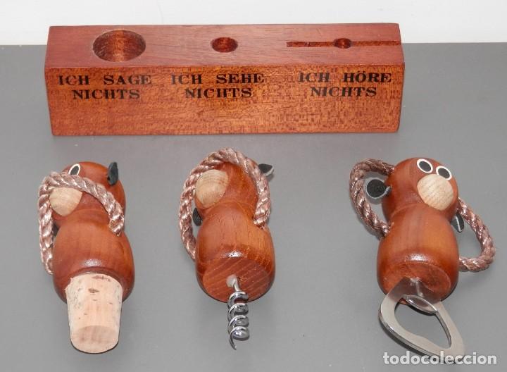 Abrebotellas y sacacorchos de colecci&oacute;n: SET BAR - LAS 3 LEYES  DE LA SABEDORIA - Foto 4
