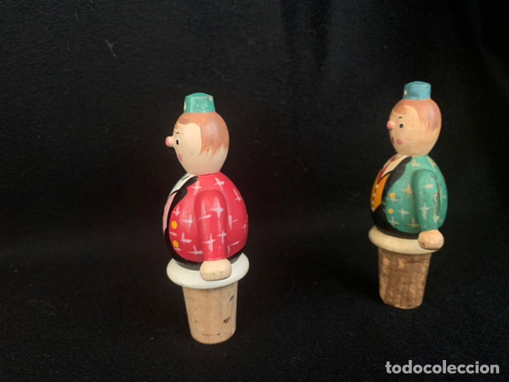 Abrebotellas y sacacorchos de colecci&oacute;n: Pareja de corchos de botellas de madera - Foto 3