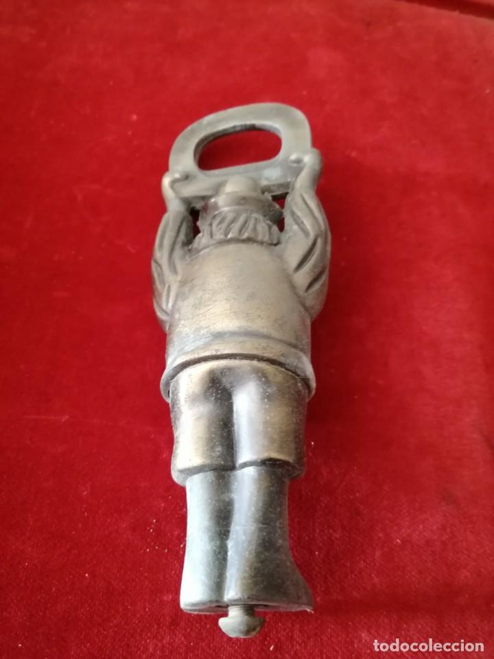 Abrebotellas y sacacorchos de colecci&oacute;n: Original abridor en bronce. Gambrinus. 16cm - Foto 4