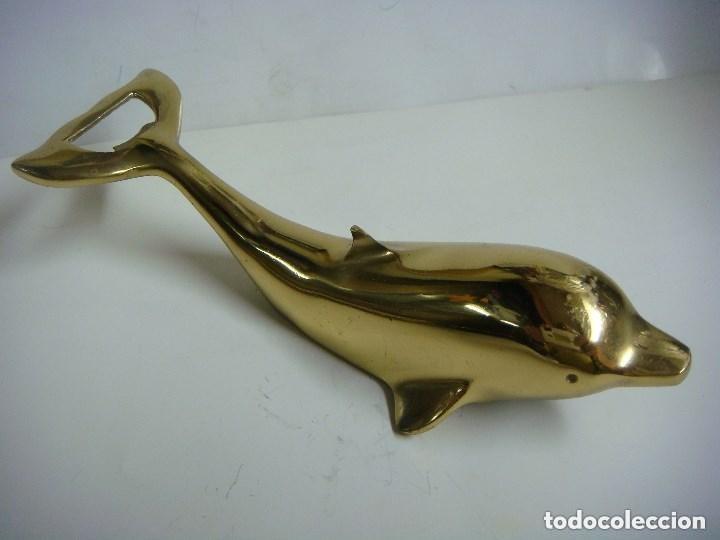 Abrebotellas y sacacorchos de colecci&oacute;n: ABREBOTELLAS DELFIN EN LATON - Foto 2