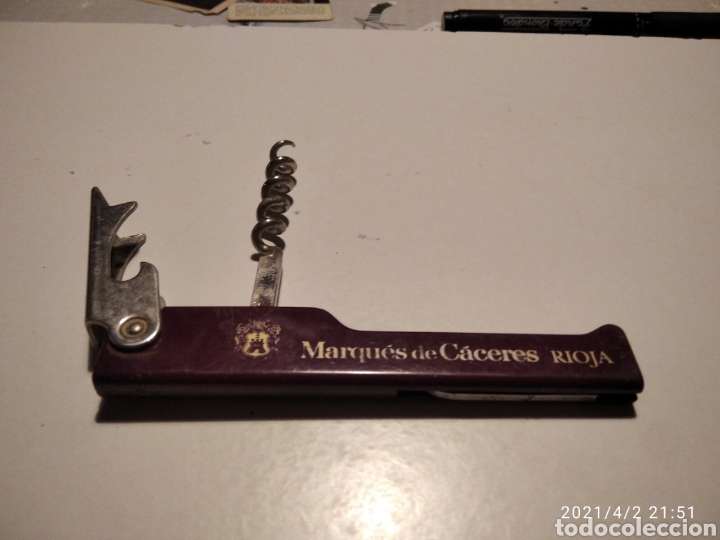 Abrebotellas y sacacorchos de colecci&oacute;n: Abridor Marqu&eacute;s de C&aacute;ceres Rioja - Foto 1