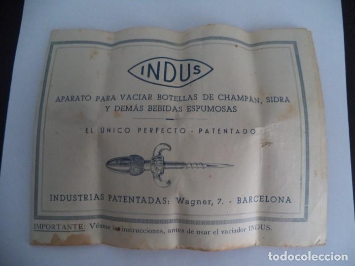 Abrebotellas y sacacorchos de colecci&oacute;n: Antiguo cat&aacute;logo abridor Indus. - Foto 1