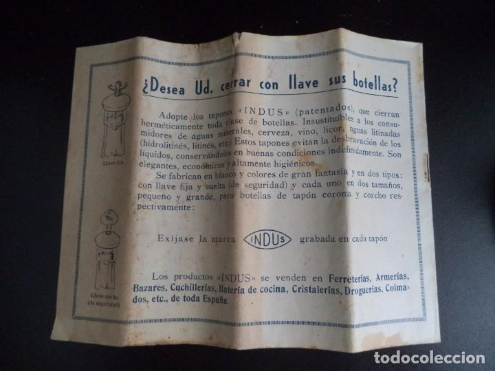 Abrebotellas y sacacorchos de colecci&oacute;n: Antiguo cat&aacute;logo abridor Indus. - Foto 10
