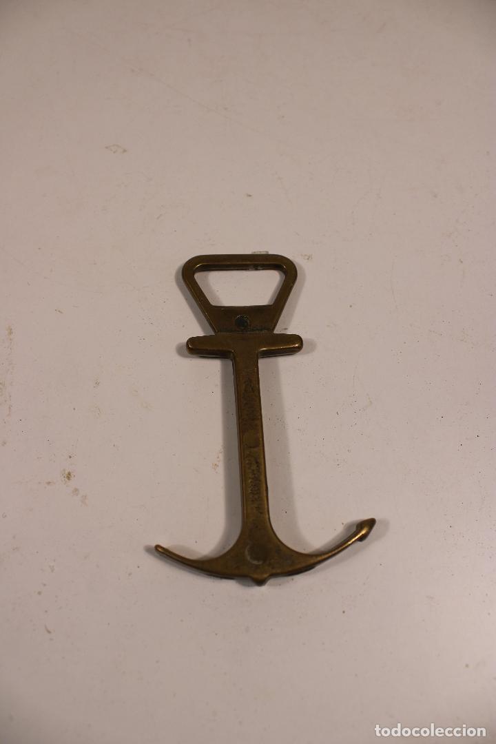 Abrebotellas y sacacorchos de colecci&oacute;n: ancla abrebolellas de bronce - Foto 1
