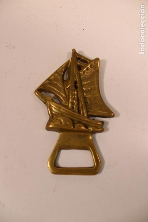 Abrebotellas y sacacorchos de colecci&oacute;n: barco abrebolellas de bronce - Foto 1