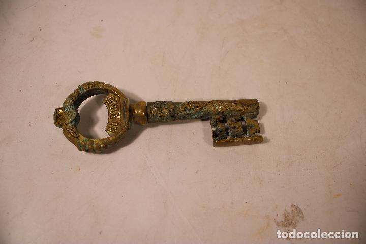 Abrebotellas y sacacorchos de colecci&oacute;n: sacacorchos llave de bronce - Foto 2