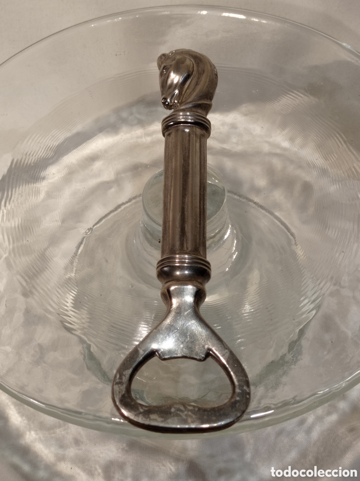 Ouvre-bouteilles et tire-bouchons &agrave; collectionner : ABREBOTELLAS DE METAL PLATEADO CON CABEZA DE CABALLO