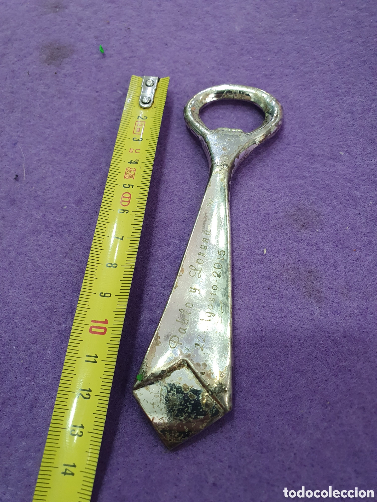 Abrebotellas y sacacorchos de colecci&oacute;n: Abrechapas en forma de corbata. (L87) - Foto 2