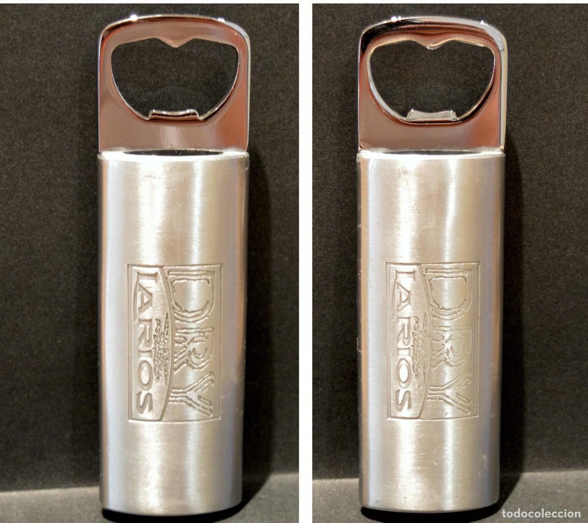 Abrebotellas y sacacorchos de colecci&oacute;n: ABREBOTELLAS METALICO PUBLICIDAD GINEBRA LARIOS