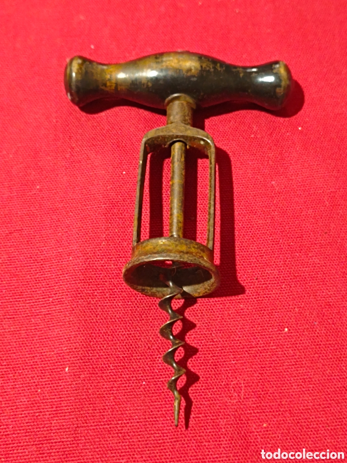 Abrebotellas y sacacorchos de colecci&oacute;n: Muy antiguo sacacorchos madera y metal
