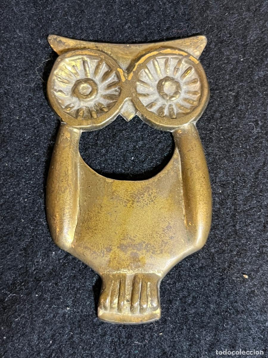 Apribottiglie e cavatappi di collezione: Abrechapas b&uacute;ho lat&oacute;n vintage abridor botellas retro barware lechuza metal