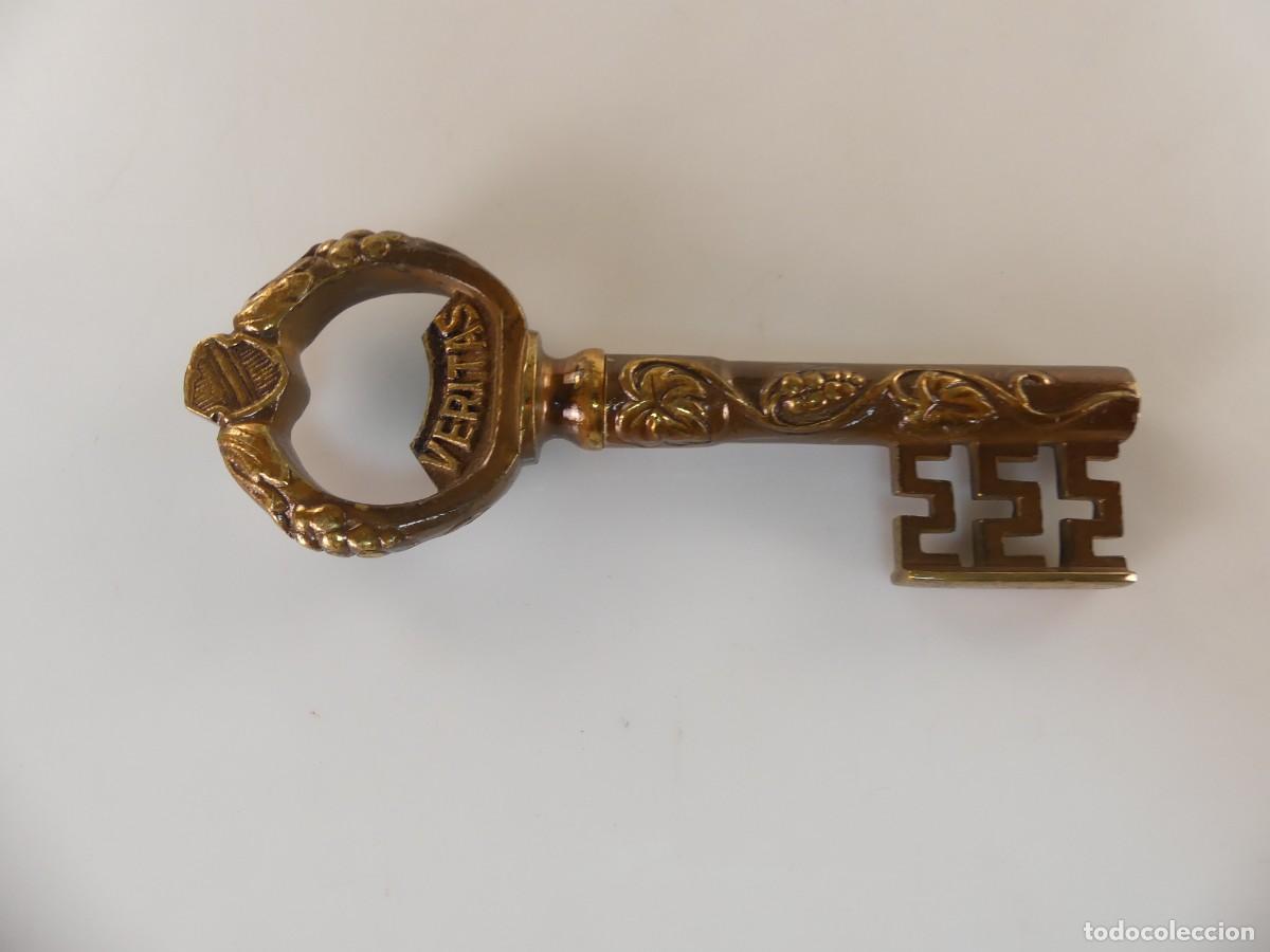 Abrebotellas y sacacorchos de colecci&oacute;n: SACACORCHO ABRIDOR FORMA DE LLAVE VERITAS IN VINO
