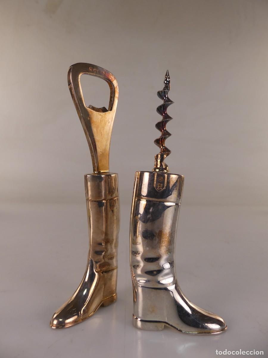 Abrebotellas y sacacorchos de colecci&oacute;n: JUEGO DE ABRIDOR Y SACACORCHOS FORMA DE BOTAS