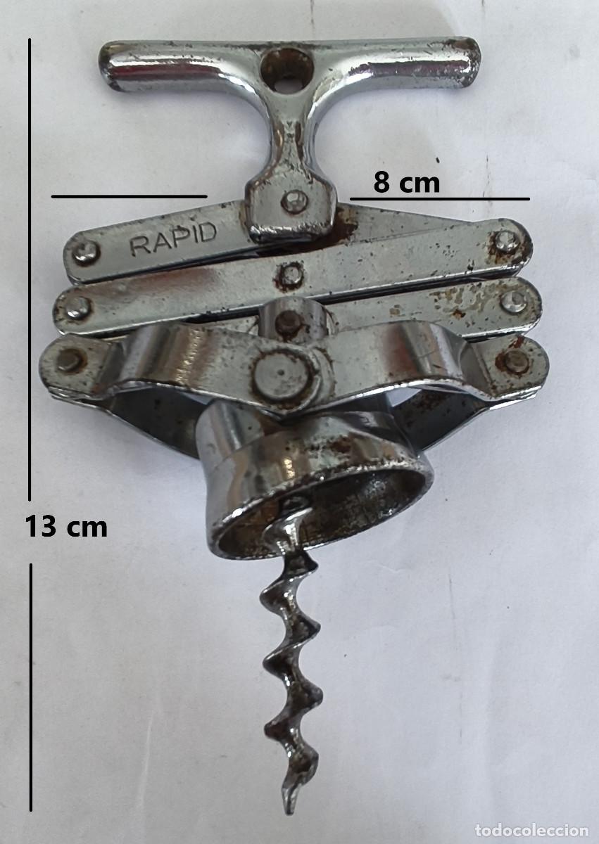 Abrebotellas y sacacorchos de colecci&oacute;n: SACACORCHOS METALICO ANTIGUO EXTENSIBLE - RAPID SUIZA