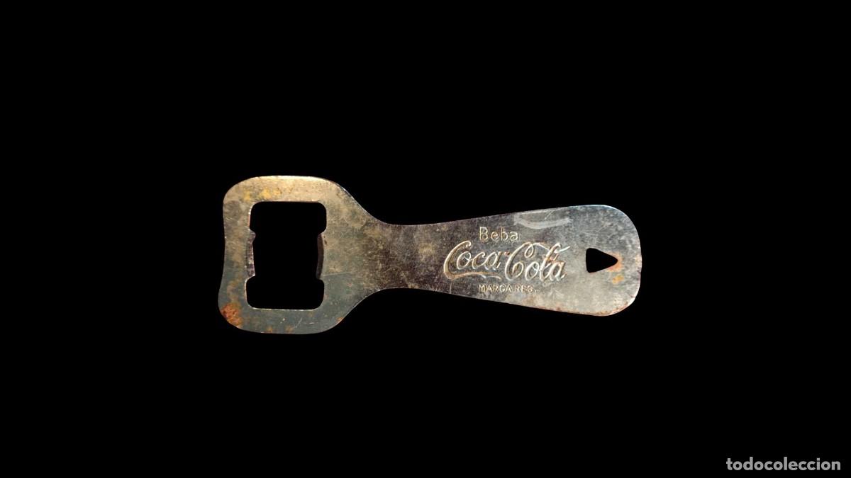 Ouvre-bouteilles et tire-bouchons &agrave; collectionner : ABRIDOR BOTELLA &rdquo;BEBA COCA-COLA MARCA REG.&rdquo; - METAL - MODELO PALANCA - PUBLICIDAD ORIGINAL - A&Ntilde;OS 50