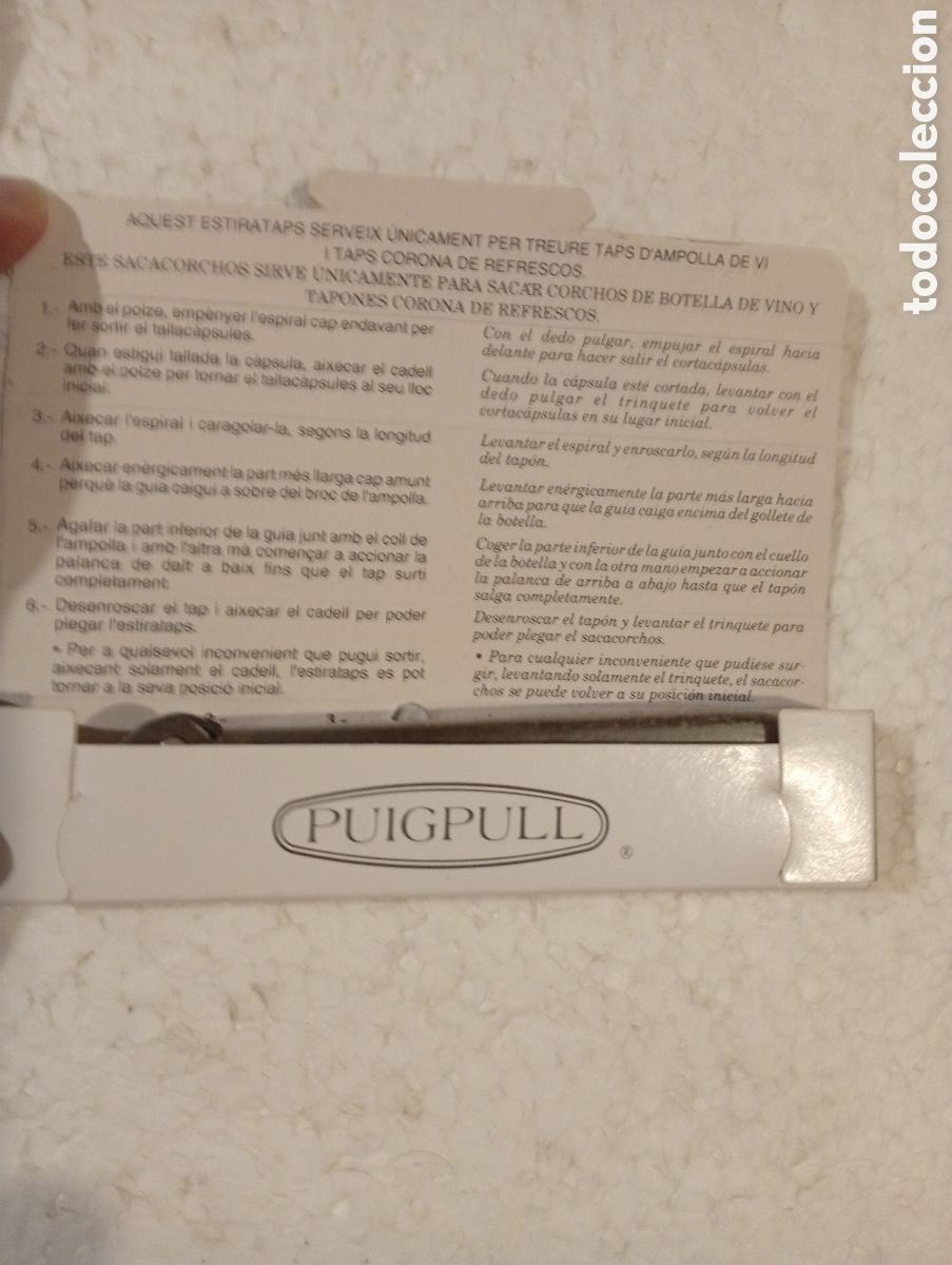 Abrebotellas y sacacorchos de colecci&oacute;n: PUIGPULL. LESTIRATAPS. EL SACACORCHOS. - Foto 7