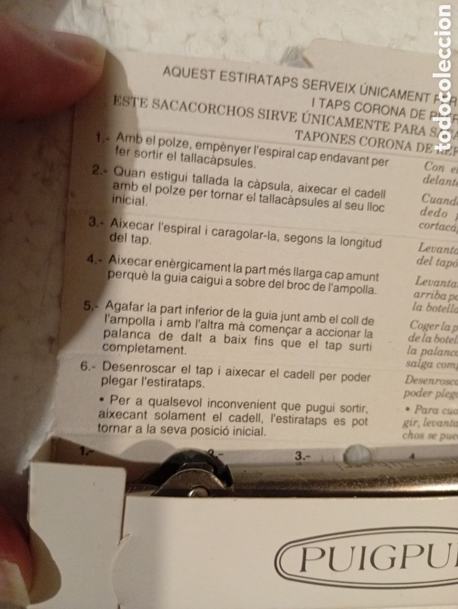 Abrebotellas y sacacorchos de colecci&oacute;n: PUIGPULL. LESTIRATAPS. EL SACACORCHOS. - Foto 8